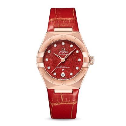 Omega Constellation Co-Axial Master Chronometer 29 mm dameur rød O13153292099003