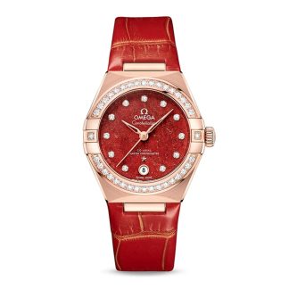 Omega Constellation Co-Axial Master Chronometer 29 mm dameur rød O13158292099005
