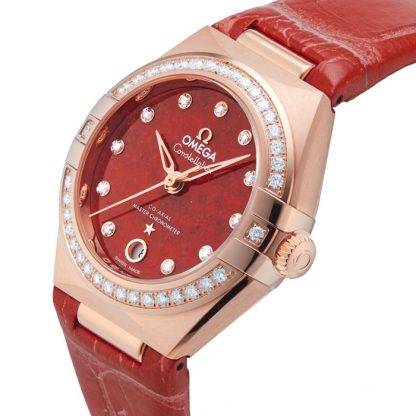 Omega Constellation Co-Axial Master Chronometer 29 mm dameur rød O13158292099005 - Billede 5