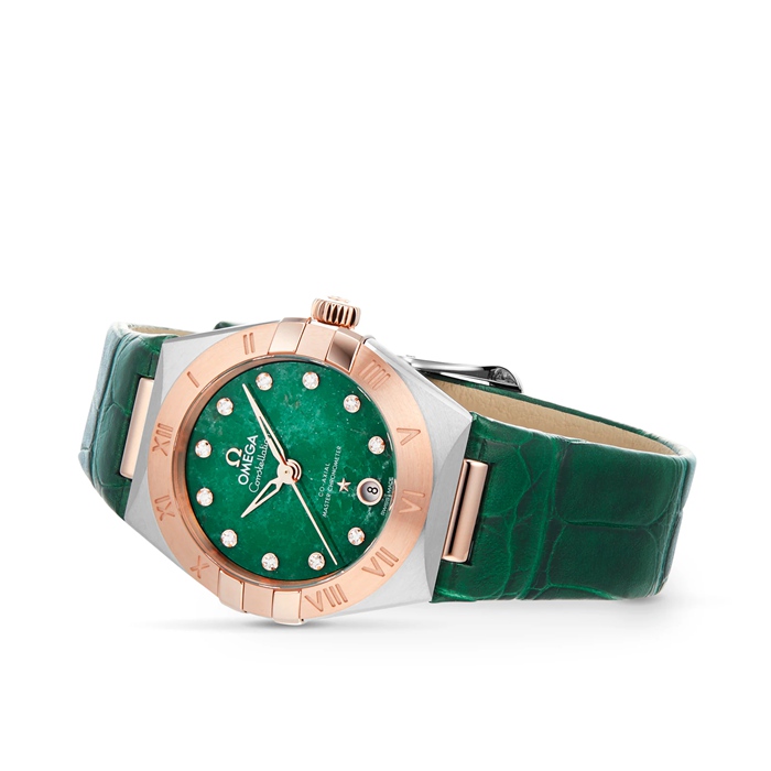 Omega Constellation Co-Axial Master Chronometer 29mm dameur grøn O13123292099001 - Billede 3