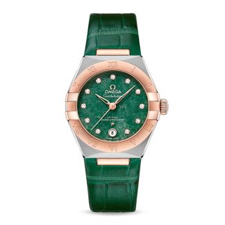 Omega Constellation Co-Axial Master Chronometer 29mm dameur grøn O13123292099001