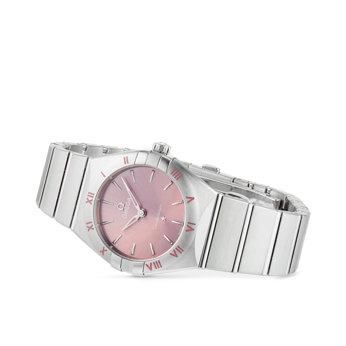 Omega Constellation Quartz Steel 28mm Dameur Pink O13110286011001 - Billede 4