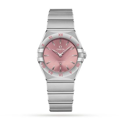 Omega Constellation Quartz Steel 28mm Dameur Pink O13110286011001
