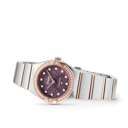 Omega Constellation Sedna Gold 25mm Dameur Lilla O13125256060002 - Billede 5