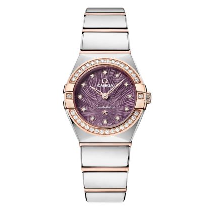 Omega Constellation Sedna Gold 25mm Dameur Lilla O13125256060002