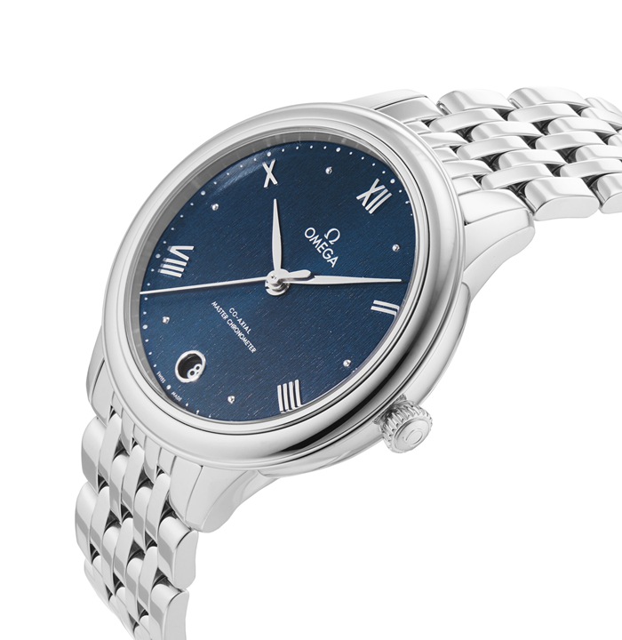 Omega De Ville Prestige Co-Axial Master Chronometer 34 mm dameur blå O43410342003002 - Billede 5