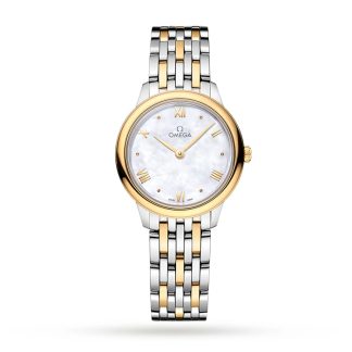 Omega De Ville Prestige Quartz 27,5 mm dameur hvid O43420286005001