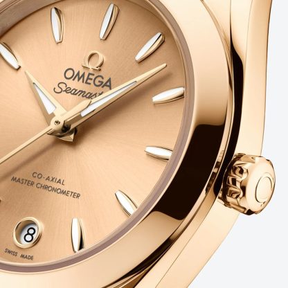 Omega Seamaster Aqua Terra 150M 30mm dameur gul O22050302008001 - Billede 4