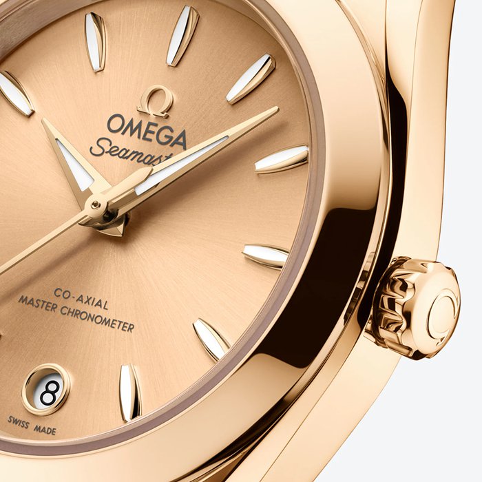 Omega Seamaster Aqua Terra 150M 30mm dameur gul O22050302008001 - Billede 4