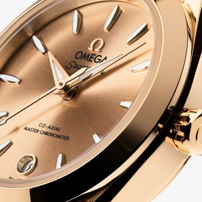 Omega Seamaster Aqua Terra 150M 30mm dameur gul O22050302008001 - Billede 5