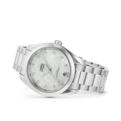 Omega Seamaster Aqua Terra 150M Dame 34 mm automatisk Co-Axial Diamond Dot Watch O22010342055001 - Billede 3