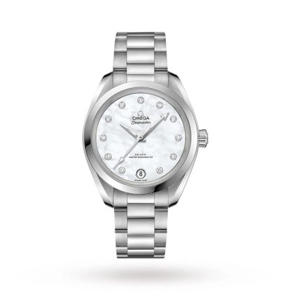 Omega Seamaster Aqua Terra 150M Dame 34 mm automatisk Co-Axial Diamond Dot Watch O22010342055001