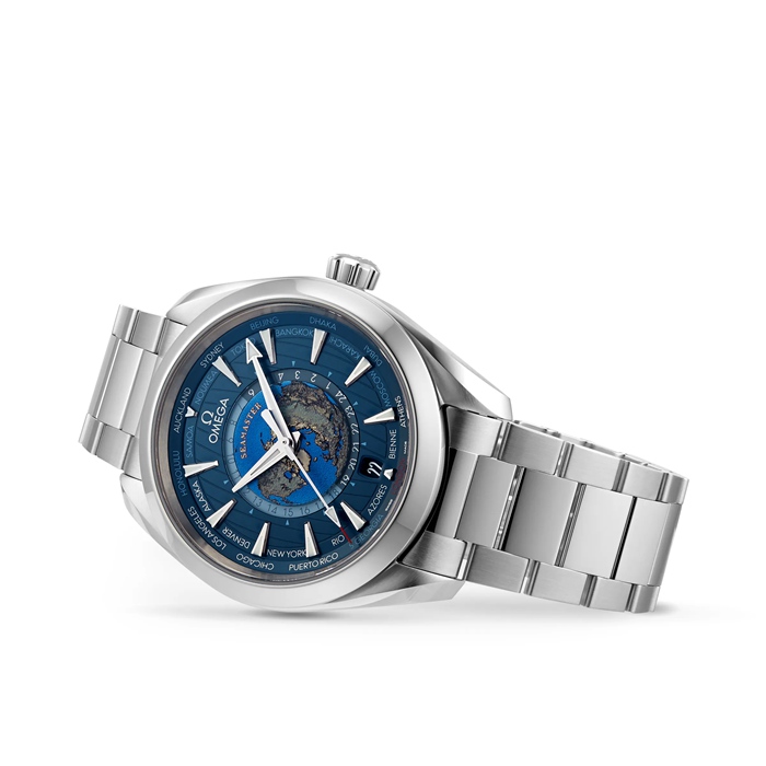 Omega Seamaster Aqua Terra 150m Co-Axial GMT Worldtimer 43mm Herreur O22010432203001 - Billede 3