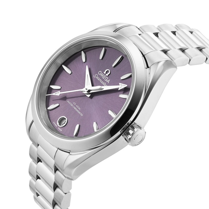 Omega Seamaster Aqua Terra 150m Co-Axial Master Chronometer 34mm Dameur Lilla O22010342010002 - Billede 4