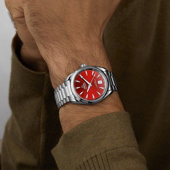 Omega Seamaster Aqua Terra 150m Co-Axial Master Chronometer 38mm Unisex-ur Terracotta Red O22010382013003 - Billede 2