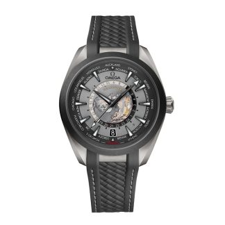 Omega Seamaster Aqua Terra 150m Co Axial Master Chronometer GMT Worldtimer 43mm herreur sort gummi O22092432299001