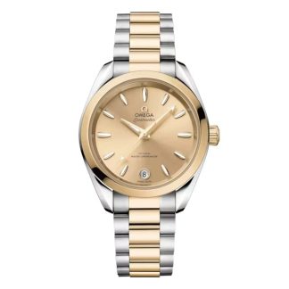 Omega Seamaster Aqua Terra Shades 34 Mm Stål - Moonshine™ Guld på Stål - Moonshine™ Guld O22020342008001