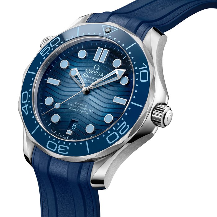 Omega Seamaster Diver 300M Co-Axial Master Chronometer 42mm Sommerblå O21032422003002 - Billede 3