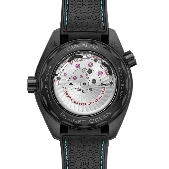 Omega Seamaster Planet Ocean 600M 45,5 mm herreur Sort keramik på gummirem Blå O21592462201006 - Billede 2