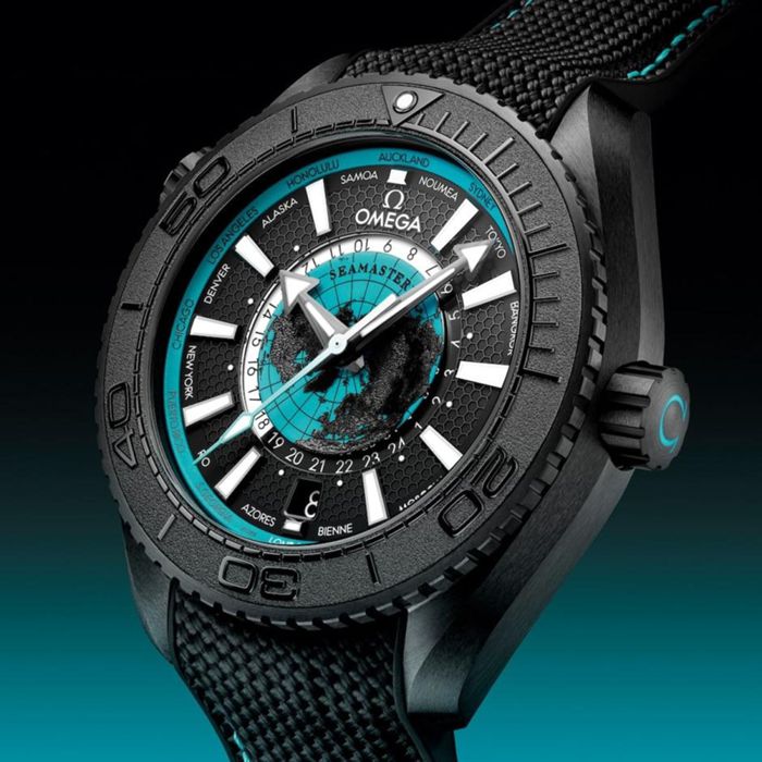 Omega Seamaster Planet Ocean 600M 45,5 mm herreur Sort keramik på gummirem Blå O21592462201006 - Billede 3