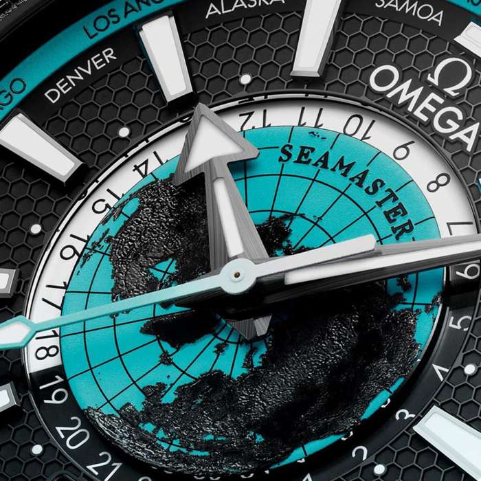 Omega Seamaster Planet Ocean 600M 45,5 mm herreur Sort keramik på gummirem Blå O21592462201006 - Billede 4