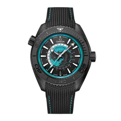Omega Seamaster Planet Ocean 600M 45,5 mm herreur Sort keramik på gummirem Blå O21592462201006