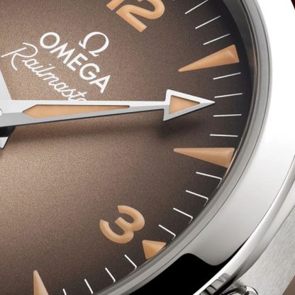 Omega Seamaster Railmaster 38 mm herreur brunt læder O23512382013001 - Billede 5