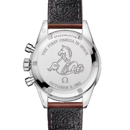 Omega Speedmaster Anniversary Series 40 mm herreur blå - brun læderrem O31032405006002 - Billede 4