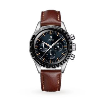 Omega Speedmaster Anniversary Series 40 mm herreur blå - brun læderrem O31032405006002