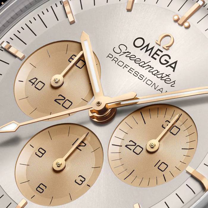 Omega Speedmaster Moonwatch Professional 42mm herreur måneskinsguld O31020425002001 - Billede 3