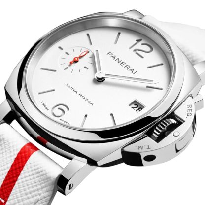 Panerai Luminor Due Luna Rossa 38mm dameur hvid PAM01378 - Billede 3