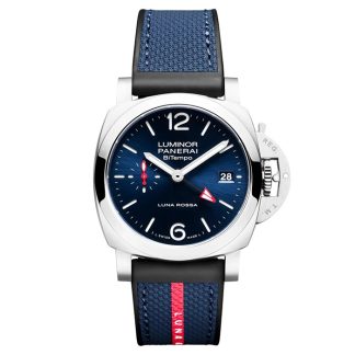 Panerai Luminor Quaranta BiTempo Luna Rossa 40mm herreur blå PAM01404