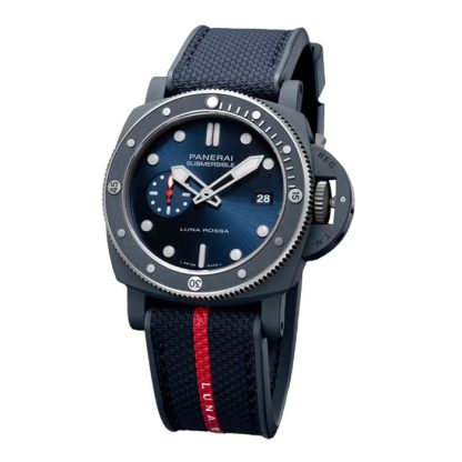 Panerai Submersible QuarantaQuattro Luna Rossa Ti-Ceramitech 44mm herreur blå PAM01466 - Billede 5