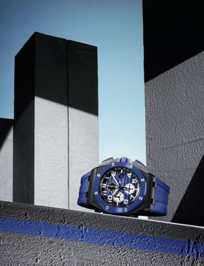 Replica Audemars Piguet Royal Oak Offshore Chronograph Automatic Blue 26405CE-OO-A030CA-01 - Billede 3