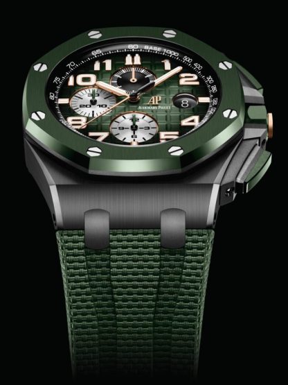 Replica Audemars Piguet Royal Oak Offshore Chronograph Automatic Green 26405CE-OO-A056CA-01 - Billede 3