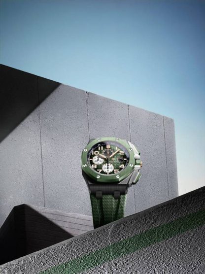 Replica Audemars Piguet Royal Oak Offshore Chronograph Automatic Green 26405CE-OO-A056CA-01 - Billede 4