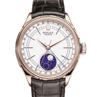 Replica Rolex Cellini Moonphase 39 mm 18 kt Everose guld poleret finish 50535