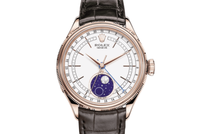 Replica Rolex Cellini Moonphase 39 mm 18 kt Everose guld poleret finish 50535