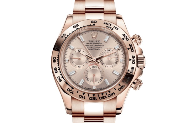 Replica Rolex Cosmograph Daytona Oyster 40 mm Everose guld 116505