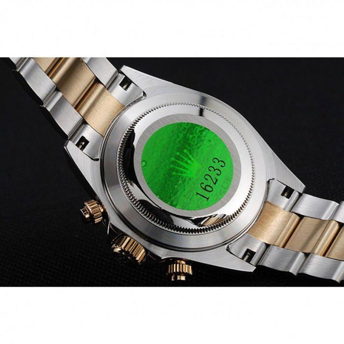 Replica Rolex Cosmograph Daytona blå urskive tofarvet rustfrit stålarmbånd 1454246 - Billede 8