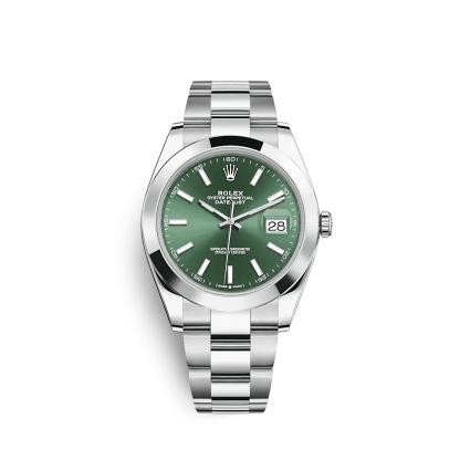 Replica Rolex Datejust 126300 41mm Mintgrøn Oyster
