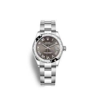 Replica Rolex Datejust 31mm 278344RBR Mørkegrå