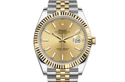 Replica Rolex Datejust 41 Yellow Gold/Steel Champagne Dial Fluted Bezel 126333 Jubilee - Billede 3