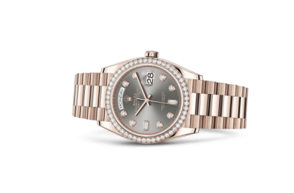 Replica Rolex Day-Date 36 Oyster 36 mm Everose guld og diamanter 128345RBR - Billede 2