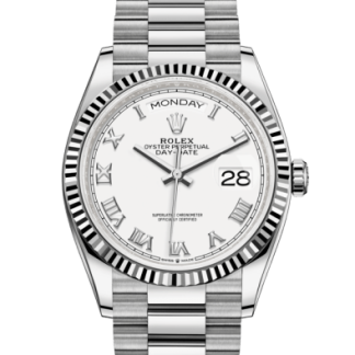 Replica Rolex Day-Date 36 Oyster 36 mm hvidguld 128239