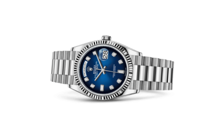 Replica Rolex Day-Date 36 Oyster 36 mm hvidguld 128239 - Billede 2