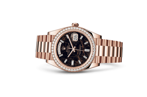Replica Rolex Day-Date 40 Oyster 40 mm Everose guld og diamanter 228345RBR - Billede 2