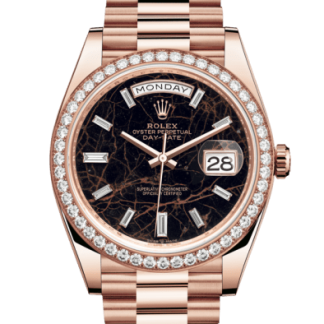 Replica Rolex Day-Date 40 Oyster 40 mm Everose guld og diamanter 228345RBR