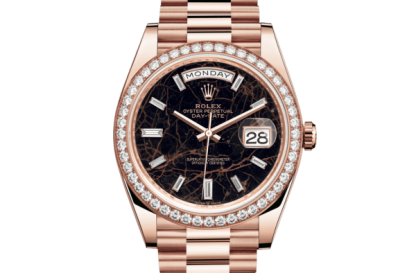 Replica Rolex Day-Date 40 Oyster 40 mm Everose guld og diamanter 228345RBR