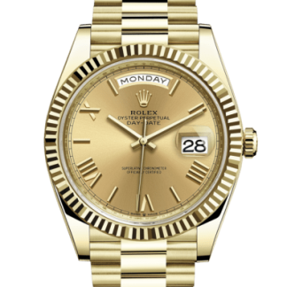 Replica Rolex Day-Date 40 Oyster 40 mm gult guld 228238